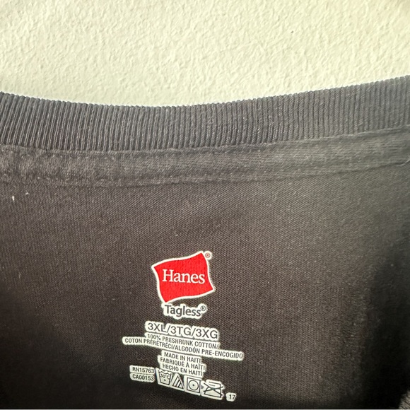 Hanes Cheddar Pipe Club Black Long Sleeve T-Shirt Size 3XL - Picture 6 of 6